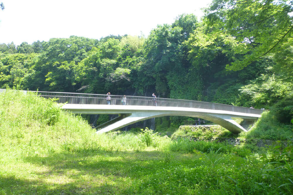 「滝見橋」を渡って滝壺へ