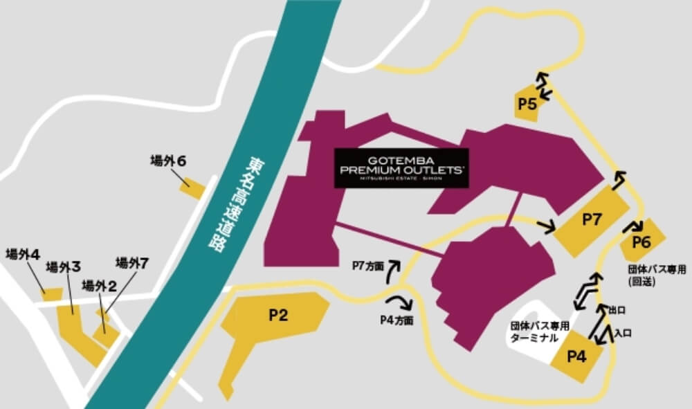 御殿場 アウトレット 駐車場マップ