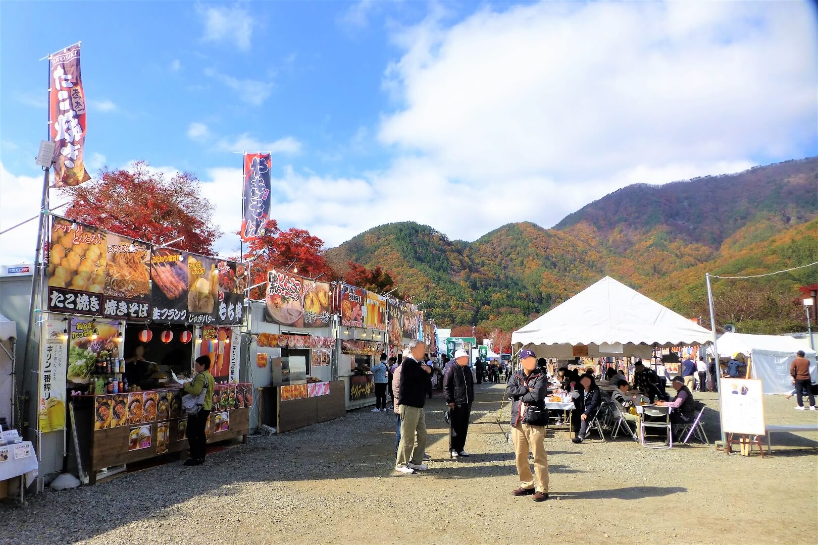 河口湖紅葉まつり 露店