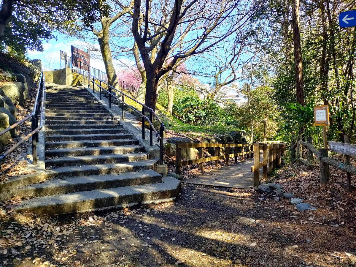 柿田川公園 駐車場 階段