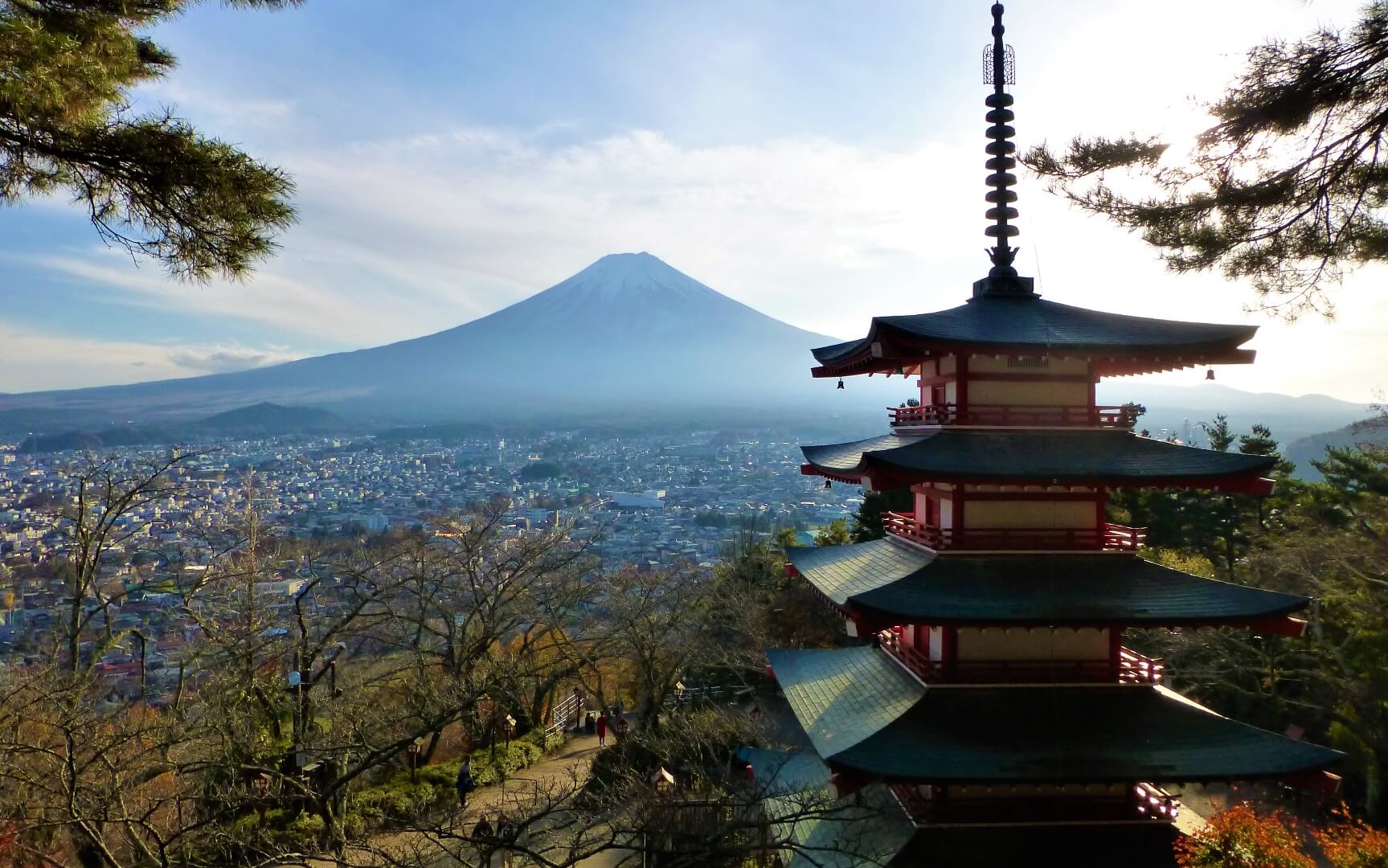 富士山と五重塔